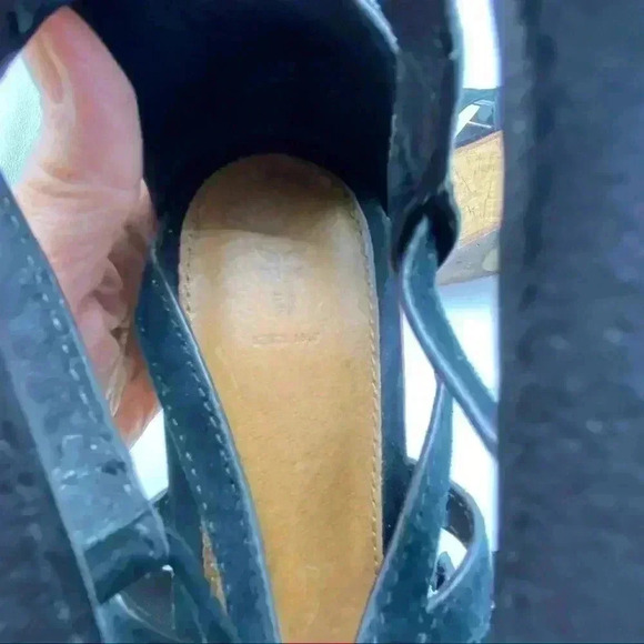 Lace up platform espadrille Frye heather cork platform suede  gladiator - Picture 8 of 8